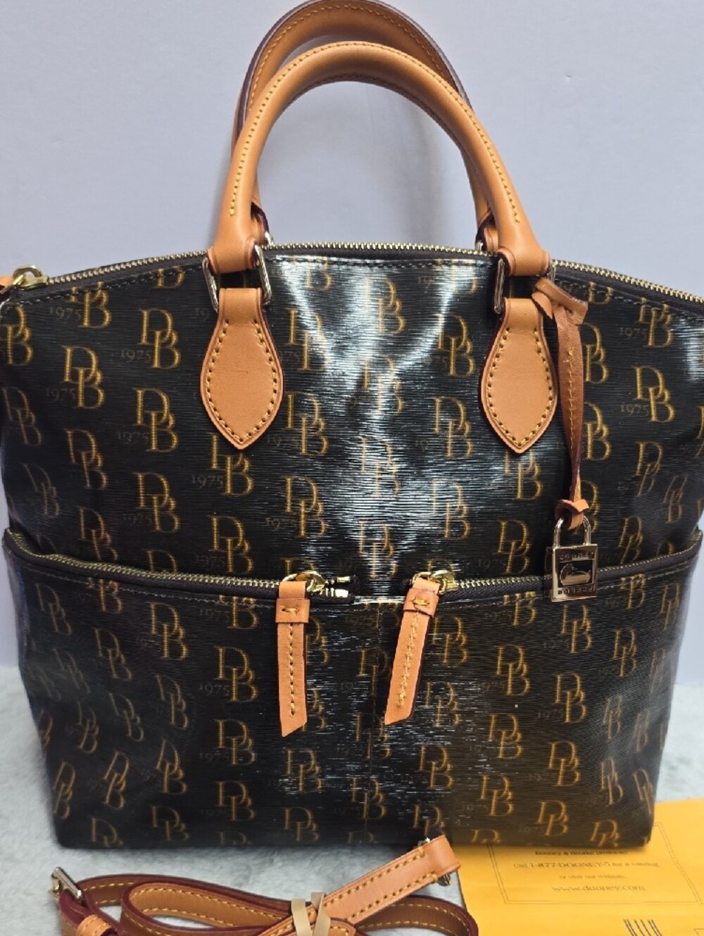 Dooney & Bourke Signature Satchel - Picture 2 of 11
